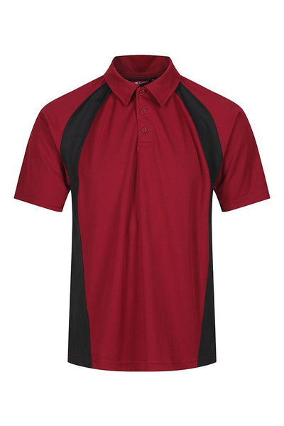 Schoolwear Centres | Belfairs Academy  Maroon / Black Sports Polo Shirt with School Logo
