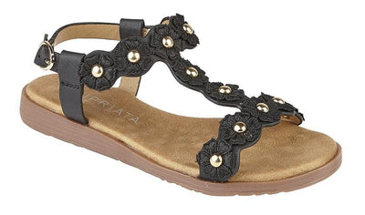 ESTELLA'  Multi Flower Textile Sandal - Schoolwear Centres | School Uniform Centres