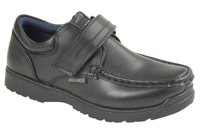 US BRASS (C657A) 'TED' Black PU Shoe - Schoolwear Centres | School Uniform Centres