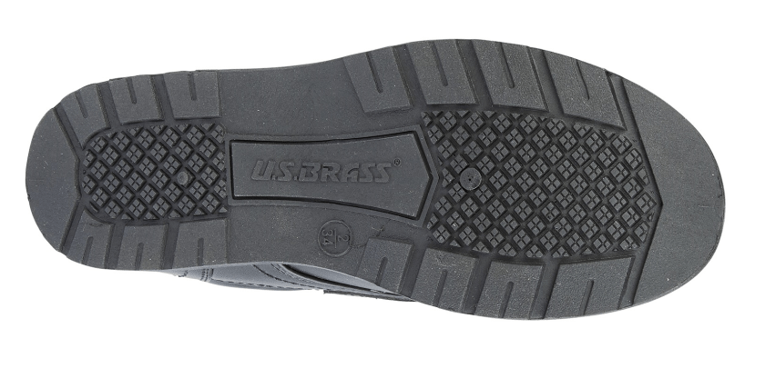 US BRASS (C657A) 'TED' Black PU Shoe - Schoolwear Centres | School Uniform Centres