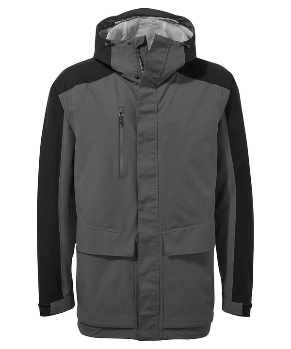 Carbon Grey - Expert Kiwi pro stretch long jacket Jackets Craghoppers Jackets & Coats, New Colours For 2022, New For 2021, New In Autumn Winter, New In Mid Year, Recycled Schoolwear Centres