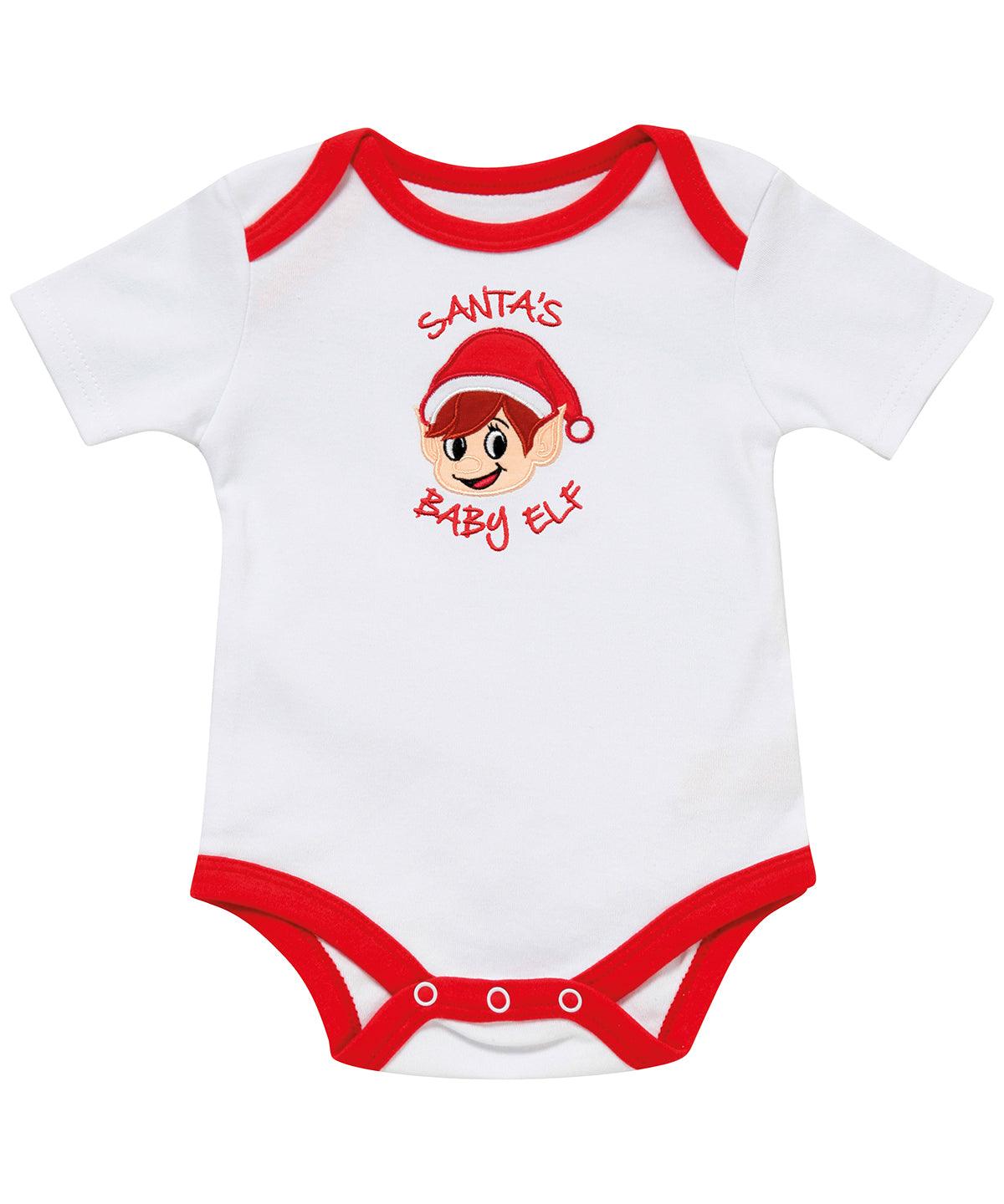 Santa's Baby Elf - Christmas baby grow Bodysuits The Christmas Shop Christmas Schoolwear Centres