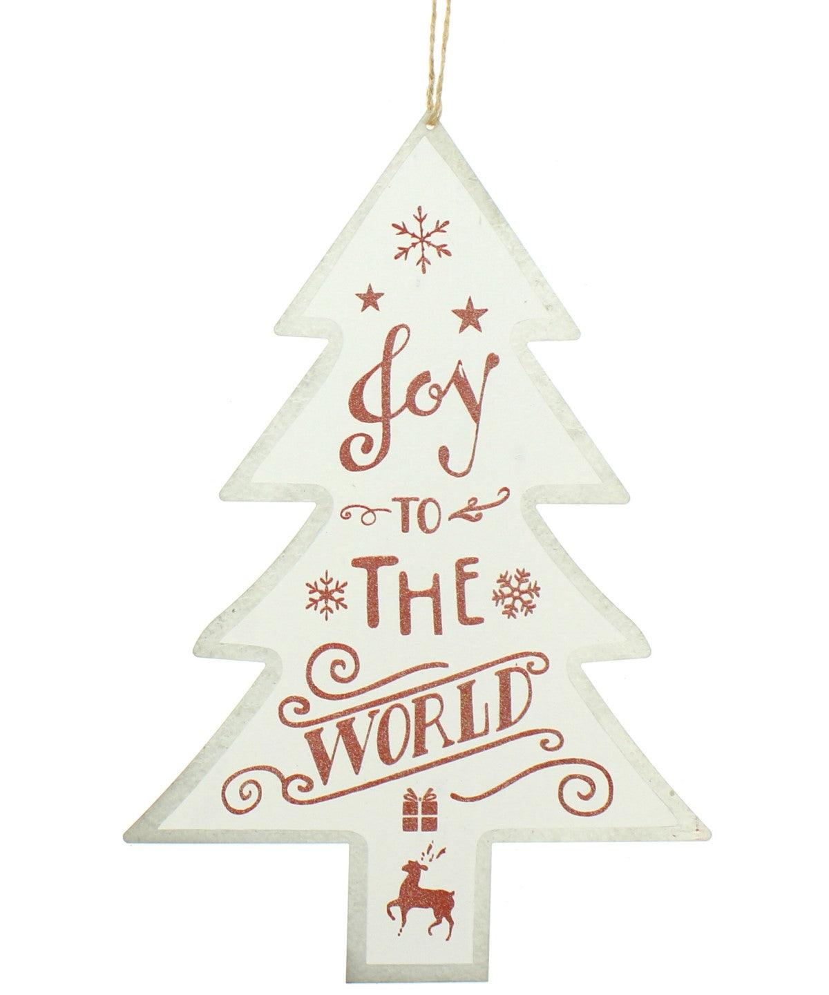 White Joy - Tree signs Christmas Decorations The Christmas Shop Christmas Schoolwear Centres