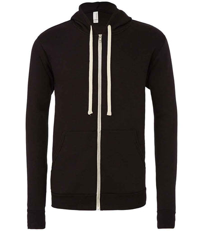 Canvas Unisex Tri-Blend Full Zip Hoodie | Solid Black Tri-Blend Hood Bella+Canvas style-cv3909 Schoolwear Centres