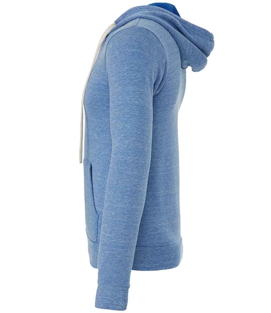 Canvas Unisex Tri-Blend Full Zip Hoodie | Blue Tri-Blend Hood Bella+Canvas style-cv3909 Schoolwear Centres