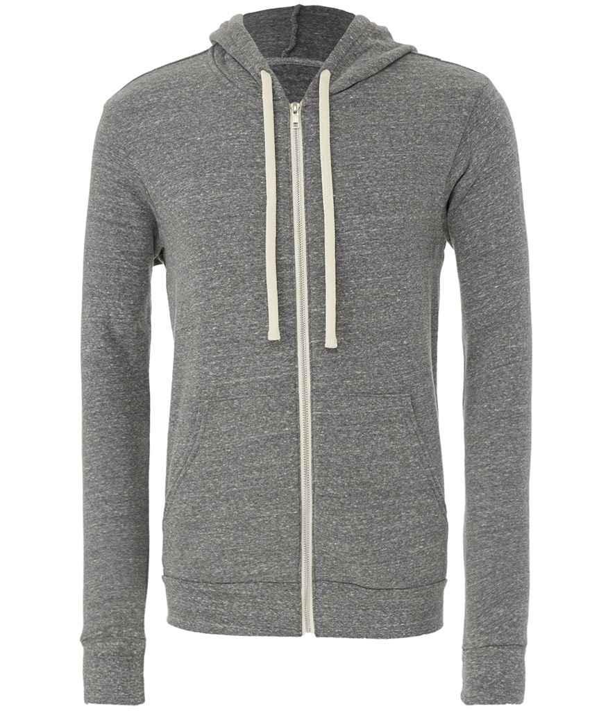 Canvas Unisex Tri-Blend Full Zip Hoodie | Grey Tri-Blend Hood Bella+Canvas style-cv3909 Schoolwear Centres
