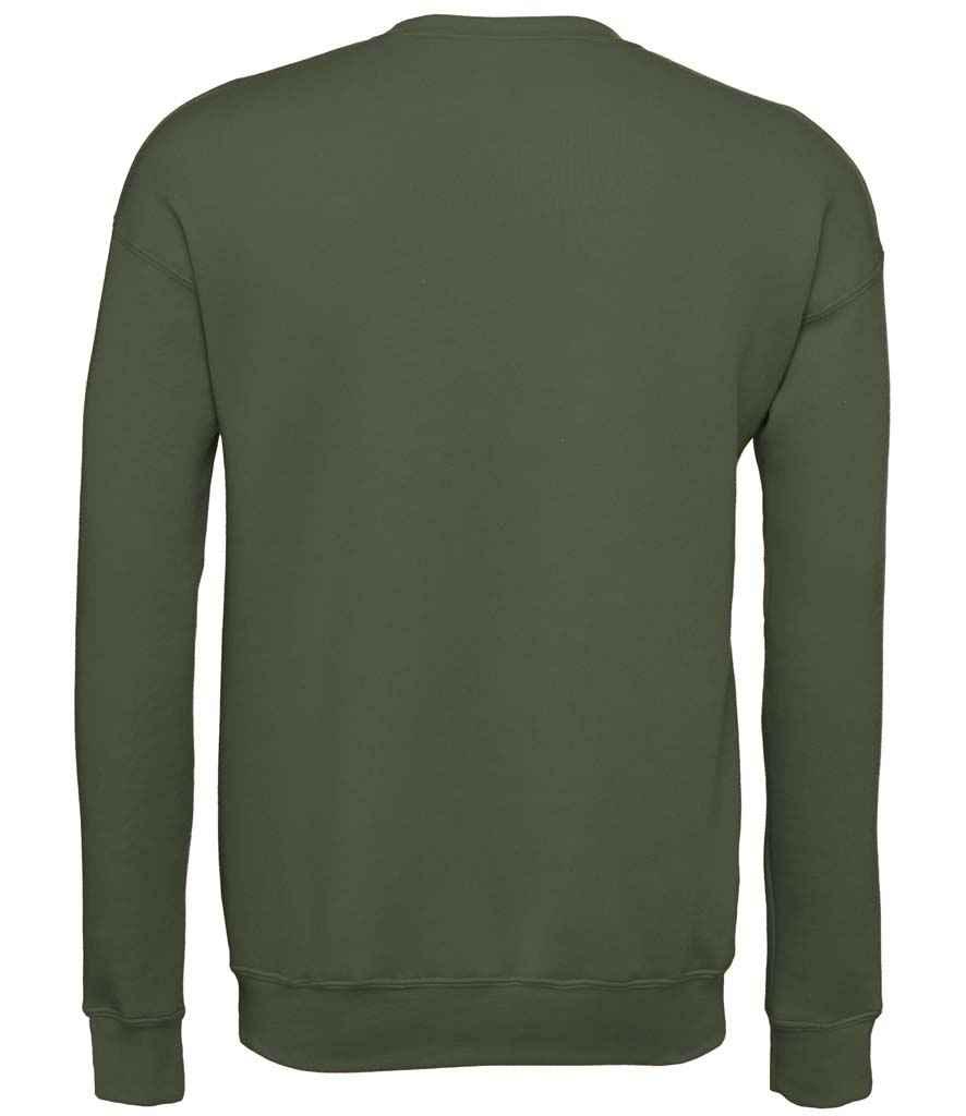 Canvas Unisex Drop Shoulder Sweatshirt | Military Green Sweatshirt Bella+Canvas style-cv3945 Schoolwear Centres
