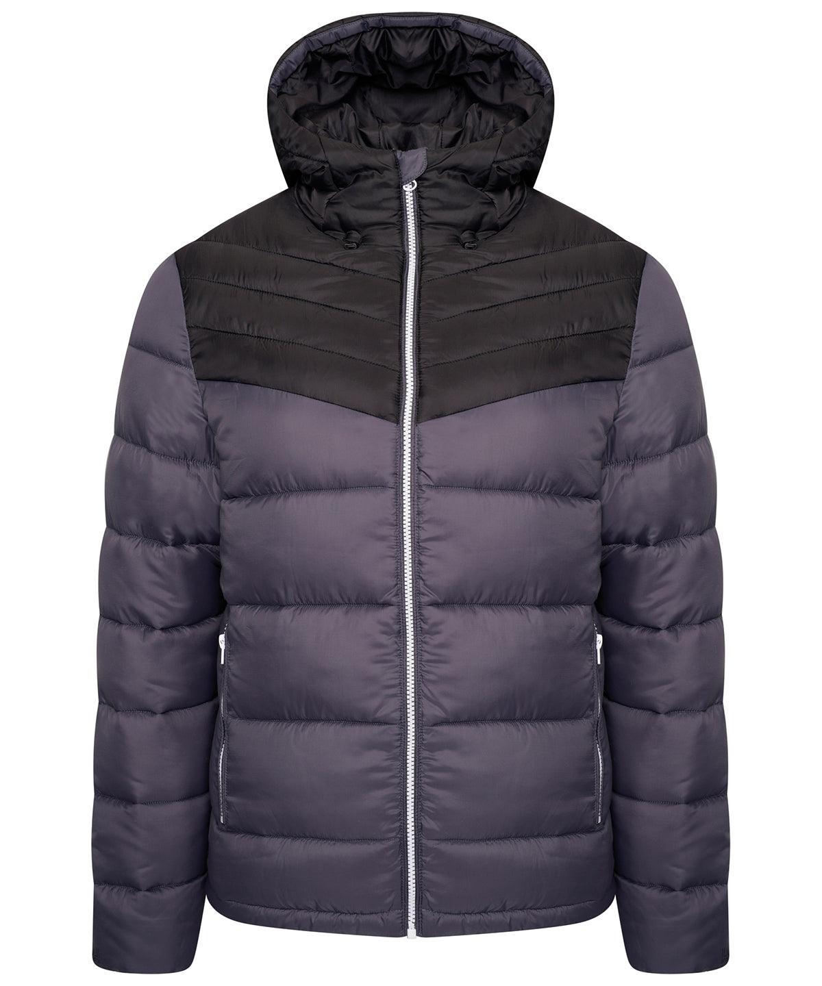 Ebony Grey/Black - Hot shot hooded baffle jacket Jackets Dare 2B Jackets & Coats, New For 2021, New In Autumn Winter, New In Mid Year, Recycled Schoolwear Centres