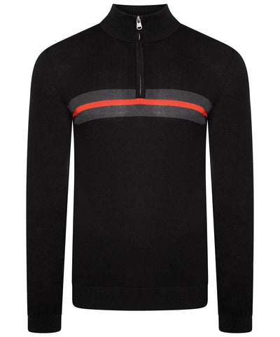 Black/Amber Glow - Unite Us 1/4 zip knitted sweater Knitted Jumpers Dare 2B Knitwear, New For 2021, New In Autumn Winter, New In Mid Year Schoolwear Centres
