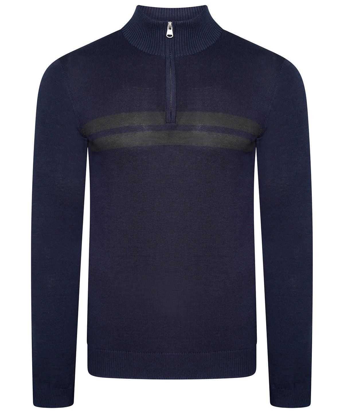 Nightfall Navy/Ebony Grey - Unite Us 1/4 zip knitted sweater Knitted Jumpers Dare 2B Knitwear, New For 2021, New In Autumn Winter, New In Mid Year Schoolwear Centres