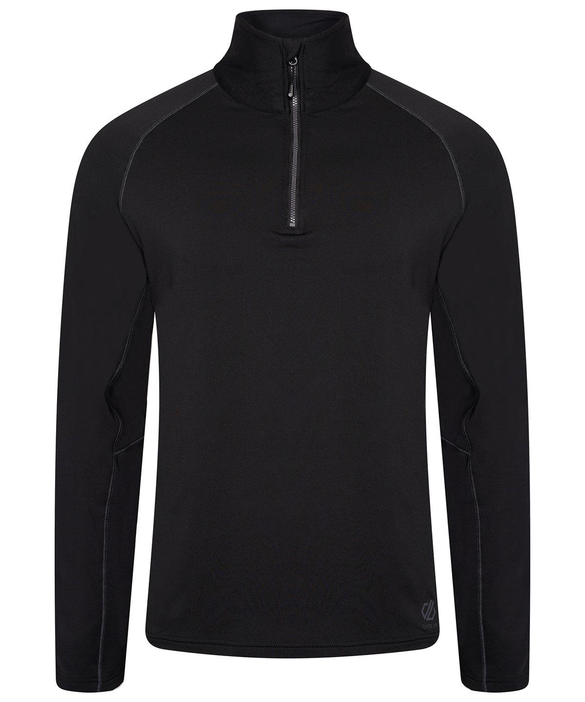 Black - Fuser 1/4 zip core stretch Sports Overtops Dare 2B Jackets - Fleece, New For 2021, New In Autumn Winter, New In Mid Year, Recycled Schoolwear Centres