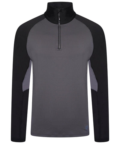Ebony Grey/Black - Fuser 1/4 zip core stretch Sports Overtops Dare 2B Jackets - Fleece, New For 2021, New In Autumn Winter, New In Mid Year, Recycled Schoolwear Centres