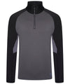 Ebony Grey/Black - Fuser 1/4 zip core stretch Sports Overtops Dare 2B Jackets - Fleece, New For 2021, New In Autumn Winter, New In Mid Year, Recycled Schoolwear Centres