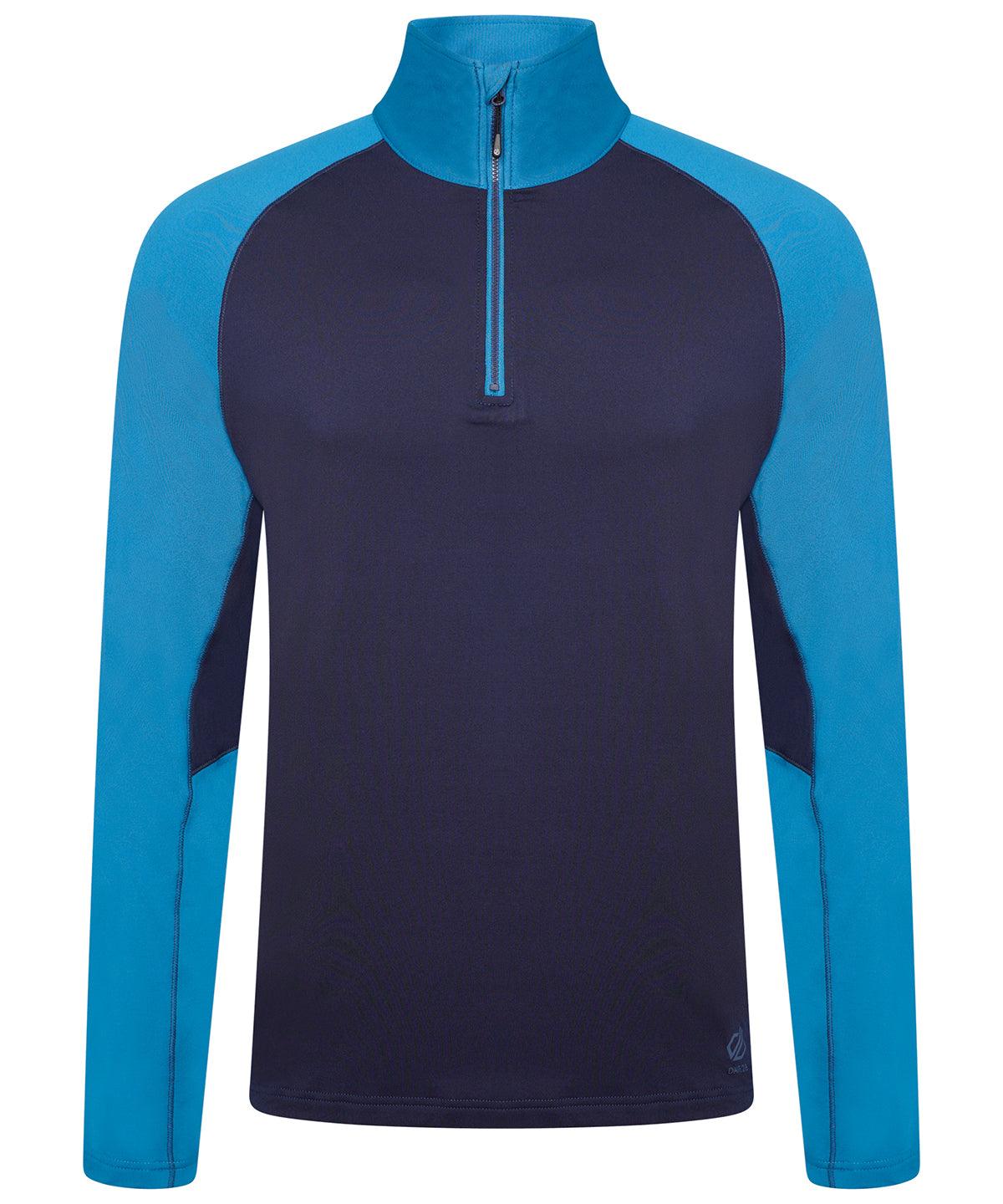 Nightfall Navy/Dark Methyl - Fuser 1/4 zip core stretch Sports Overtops Dare 2B Jackets - Fleece, New For 2021, New In Autumn Winter, New In Mid Year, Recycled Schoolwear Centres