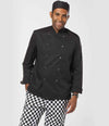 Dennys Long Sleeve Press Stud Chef's Jacket | Black Tunic Dennys style-de001 Schoolwear Centres
