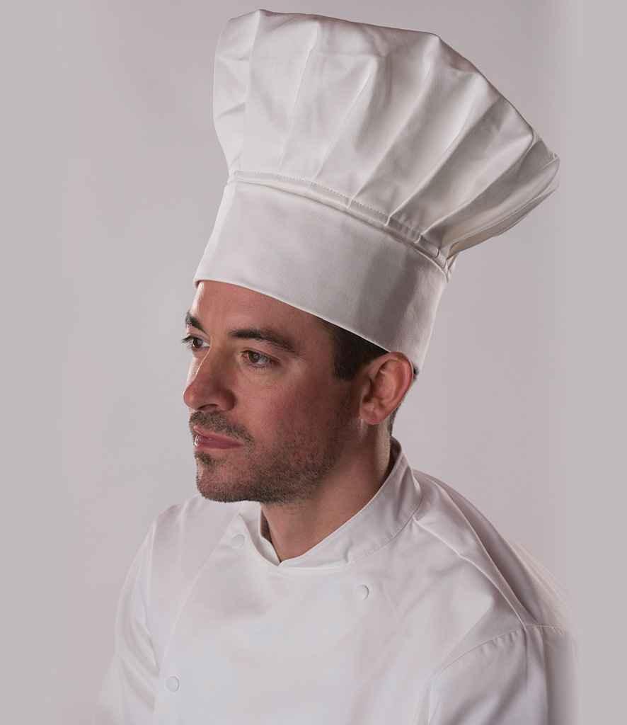 Dennys Tall Chef's Hat | White Headwear Dennys style-de033 Schoolwear Centres