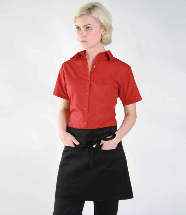 Dennys Bar Apron with Pocket | Black Apron Dennys style-de123 Schoolwear Centres