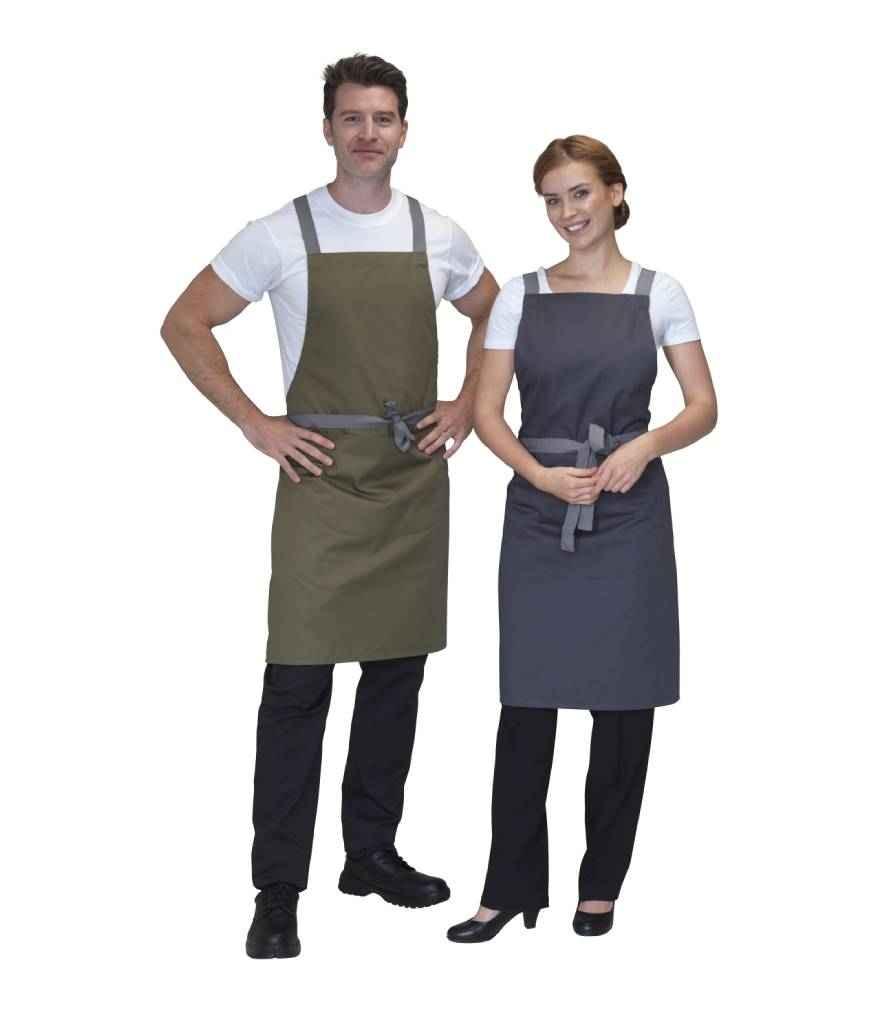 Dennys Cross Back Apron | Olive Green Apron Dennys style-de141 Schoolwear Centres