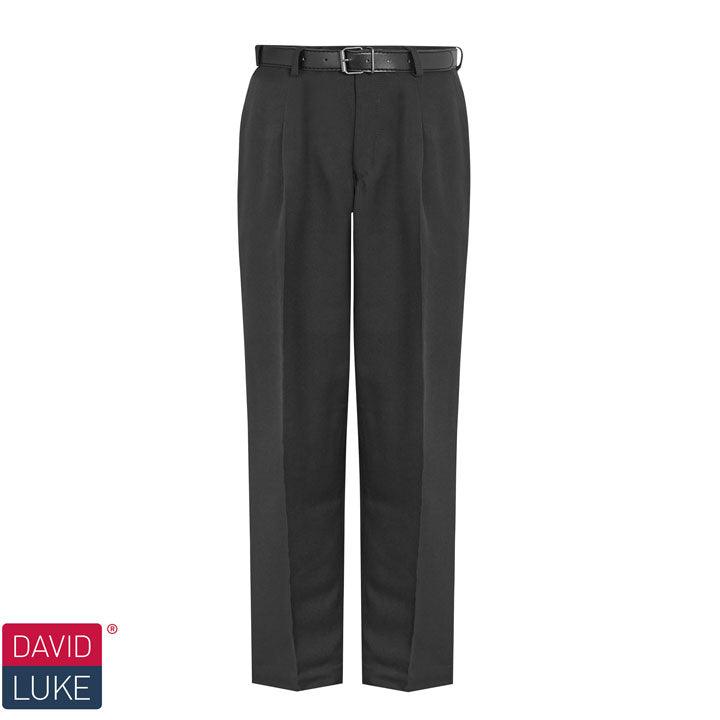 Snr Trouser, Single Pleat (Sturdy) - Black | Navy | Charcoal | Grey | Brown - Schoolwear Centres | School Uniform Centres