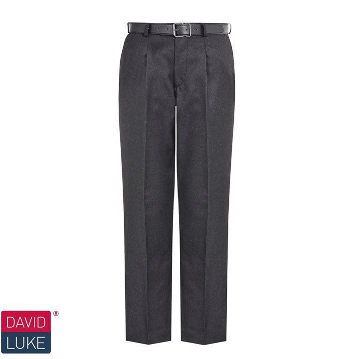Snr Trouser, Single Pleat (Sturdy) - Black | Navy | Charcoal | Grey | Brown - Schoolwear Centres | School Uniform Centres