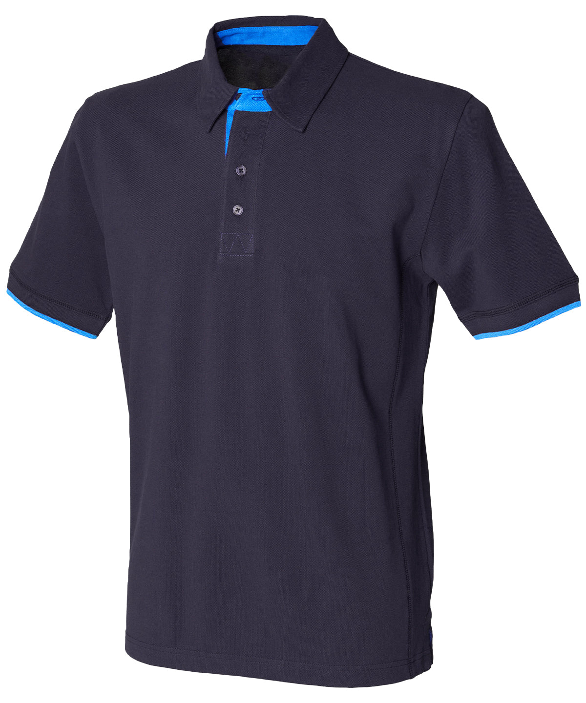 Contrast piqué polo shirt