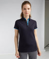 Navy/Marine - Women's contrast piqué polo shirt Polos Front Row Polos & Casual, Women's Fashion Schoolwear Centres