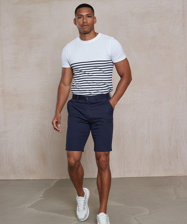 White - Stretch chino shorts Shorts Front Row Plus Sizes, Raladeal - Recently Added, Rebrandable, Trousers & Shorts, Workwear Schoolwear Centres
