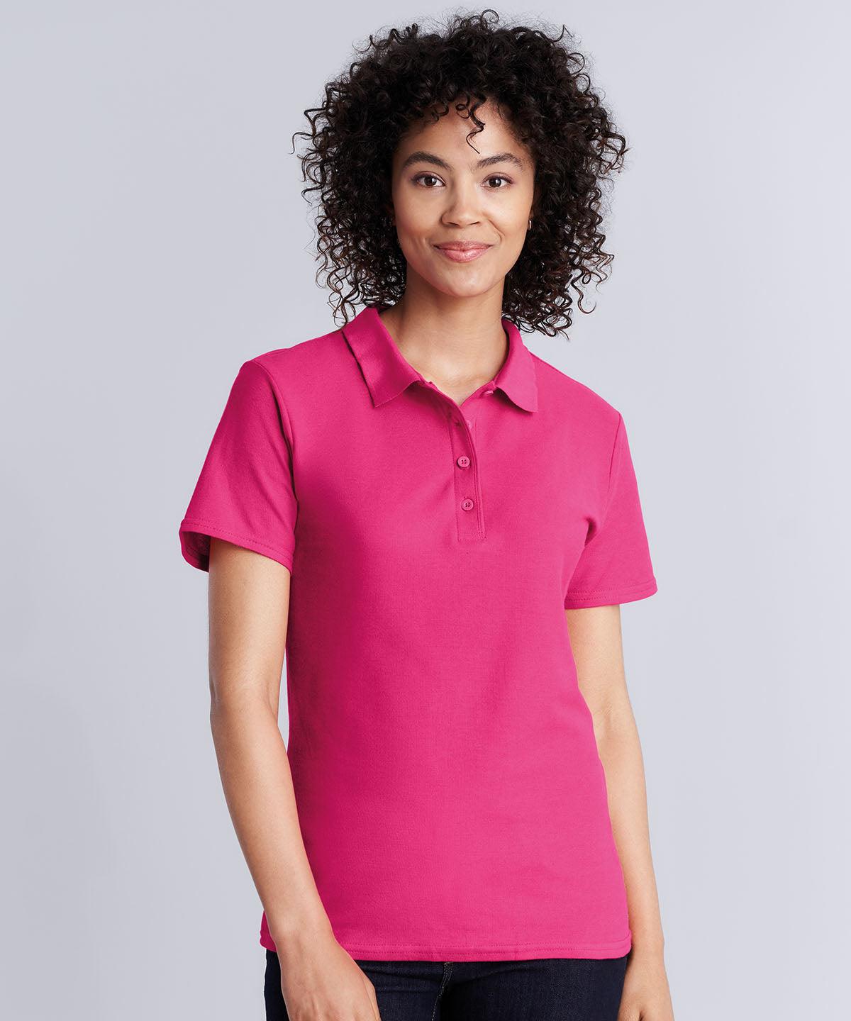 Charcoal - Women's Softstyle™ double piqué polo Polos Gildan Polos & Casual, Rebrandable Schoolwear Centres