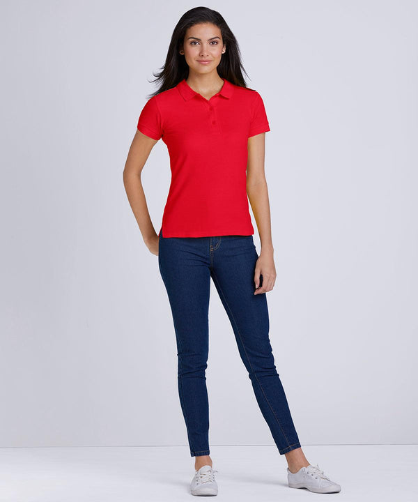 White - Women's Premium Cotton® double piqué sport shirt Polos Gildan Must Haves, Polos & Casual, Raladeal - Recently Added, Women's Fashion Schoolwear Centres