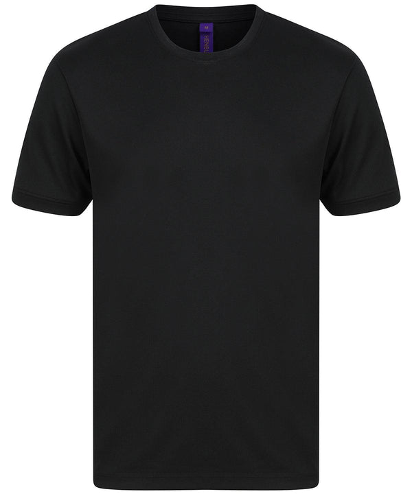 Black - Hi Cool performance t-shirt T-Shirts Henbury Activewear & Performance, New For 2021, New Styles For 2021, Plus Sizes, Safe to wash at 60 degrees, T-Shirts & Vests Schoolwear Centres