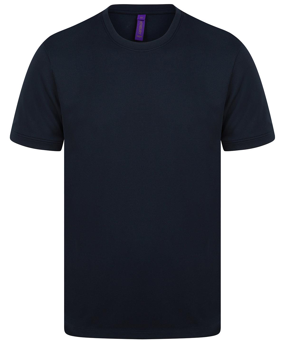 Navy - Hi Cool performance t-shirt T-Shirts Henbury Activewear & Performance, New For 2021, New Styles For 2021, Plus Sizes, Safe to wash at 60 degrees, T-Shirts & Vests Schoolwear Centres