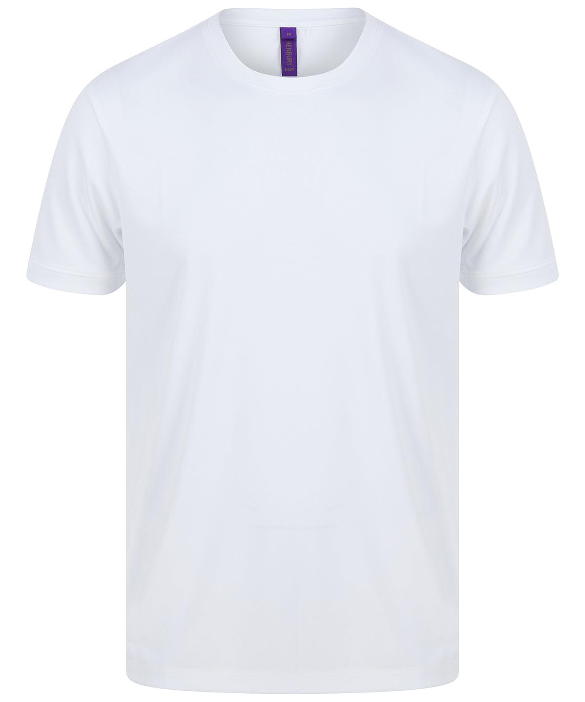 White - Hi Cool performance t-shirt T-Shirts Henbury Activewear & Performance, New For 2021, New Styles For 2021, Plus Sizes, Safe to wash at 60 degrees, T-Shirts & Vests Schoolwear Centres