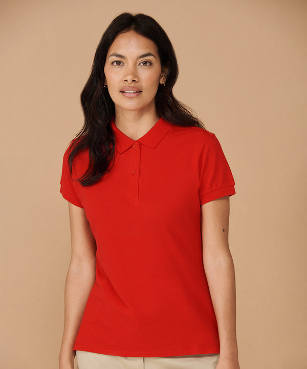 Women's micro-fine piqué polo shirt