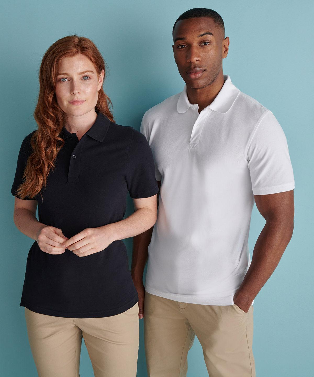 White - Stretch piqué polo shirt Polos Henbury Polos & Casual, Raladeal - Recently Added Schoolwear Centres