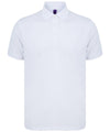 White - Recycled polyester polo shirt Polos Henbury Must Haves, New For 2021, New Styles For 2021, Organic & Conscious, Plus Sizes, Polos & Casual, Recycled Schoolwear Centres