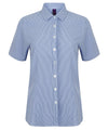 Women's gingham Pufy wicking short sleeve shirt