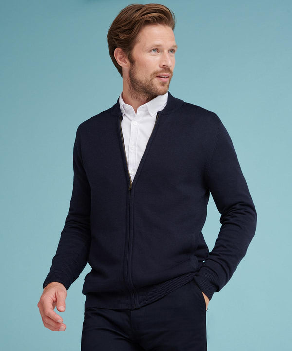 Grey Marl - Unisex zip-through cardigan Jackets Henbury Jackets & Coats, Knitwear, Plus Sizes, Rebrandable Schoolwear Centres