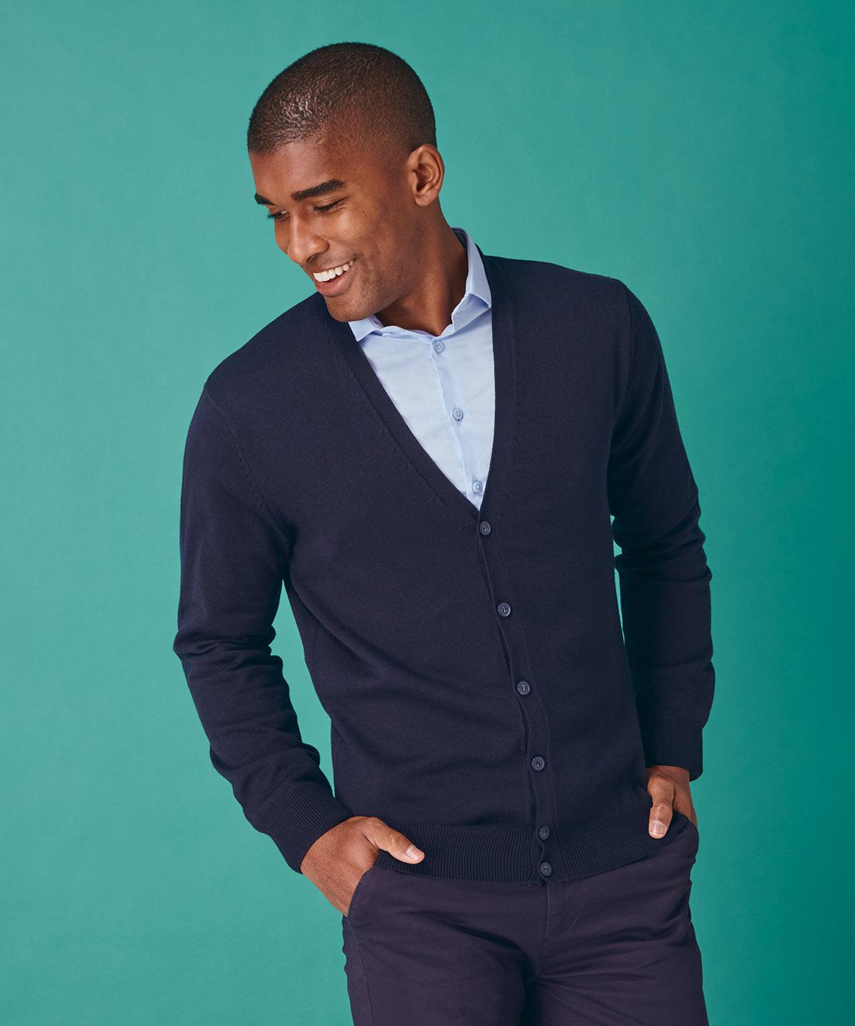 Grey Marl - V-button cardigan Cardigans Henbury Knitwear, Plus Sizes Schoolwear Centres