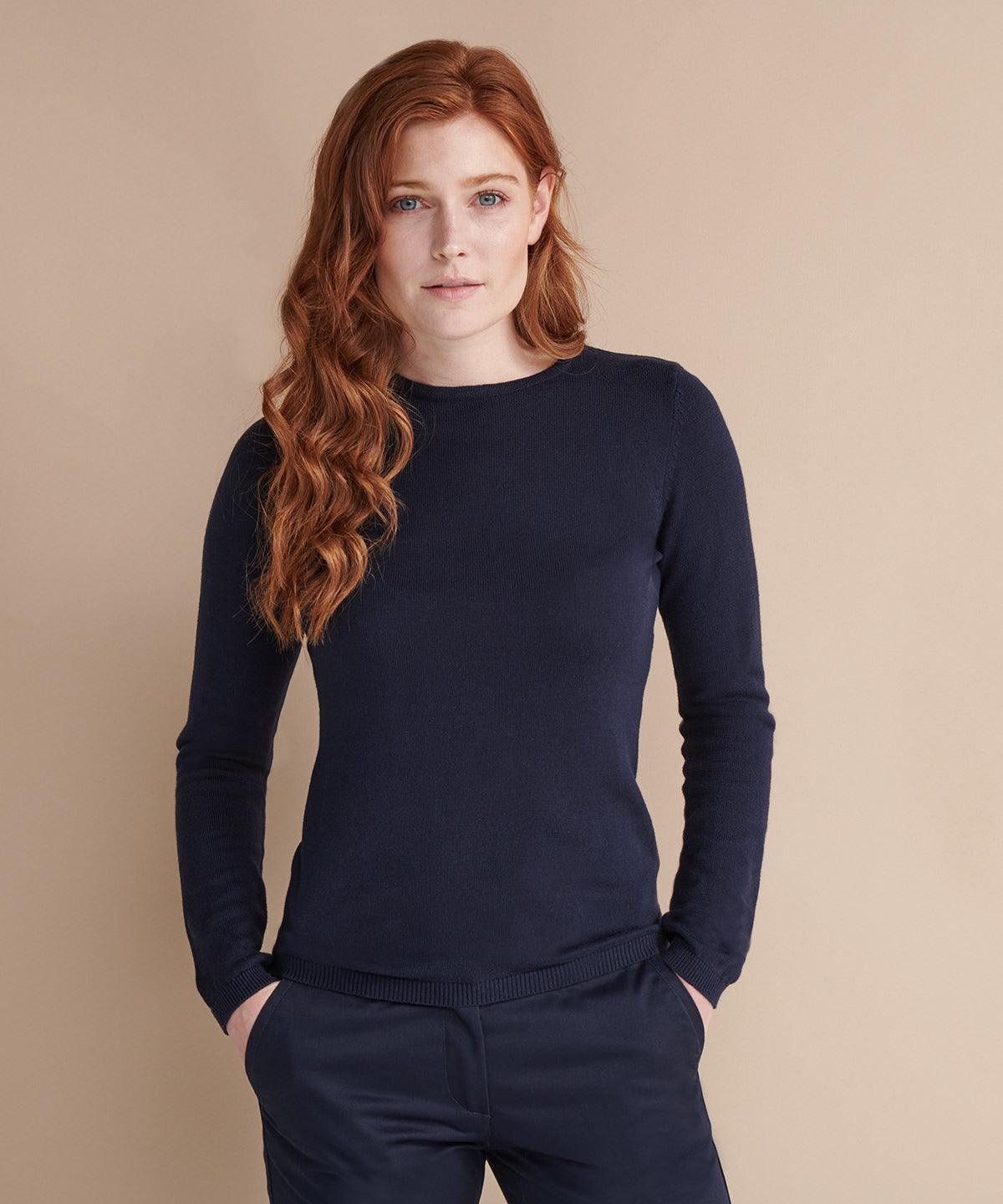 Black - Women's crew neck jumper Knitted Jumpers Henbury Knitwear, Raladeal - Recently Added Schoolwear Centres