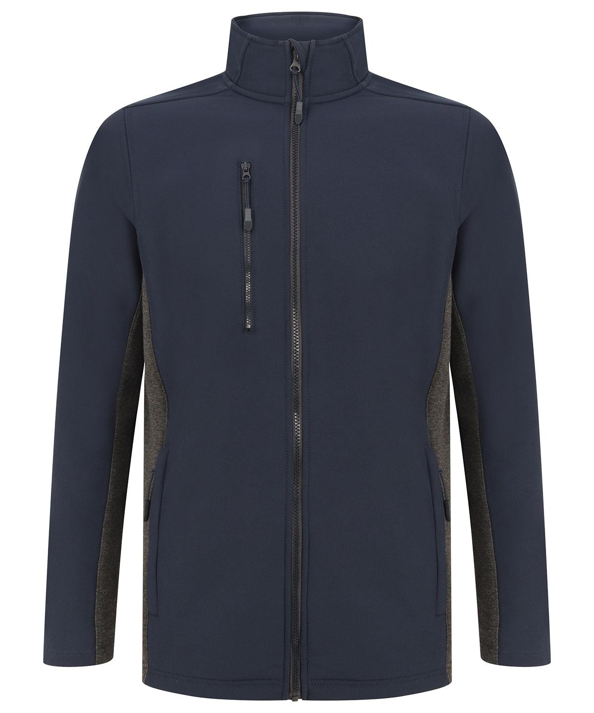 Navy/Charcoal - Softshell jacket Jackets Henbury Jackets & Coats, Plus Sizes, Rebrandable, Softshells Schoolwear Centres