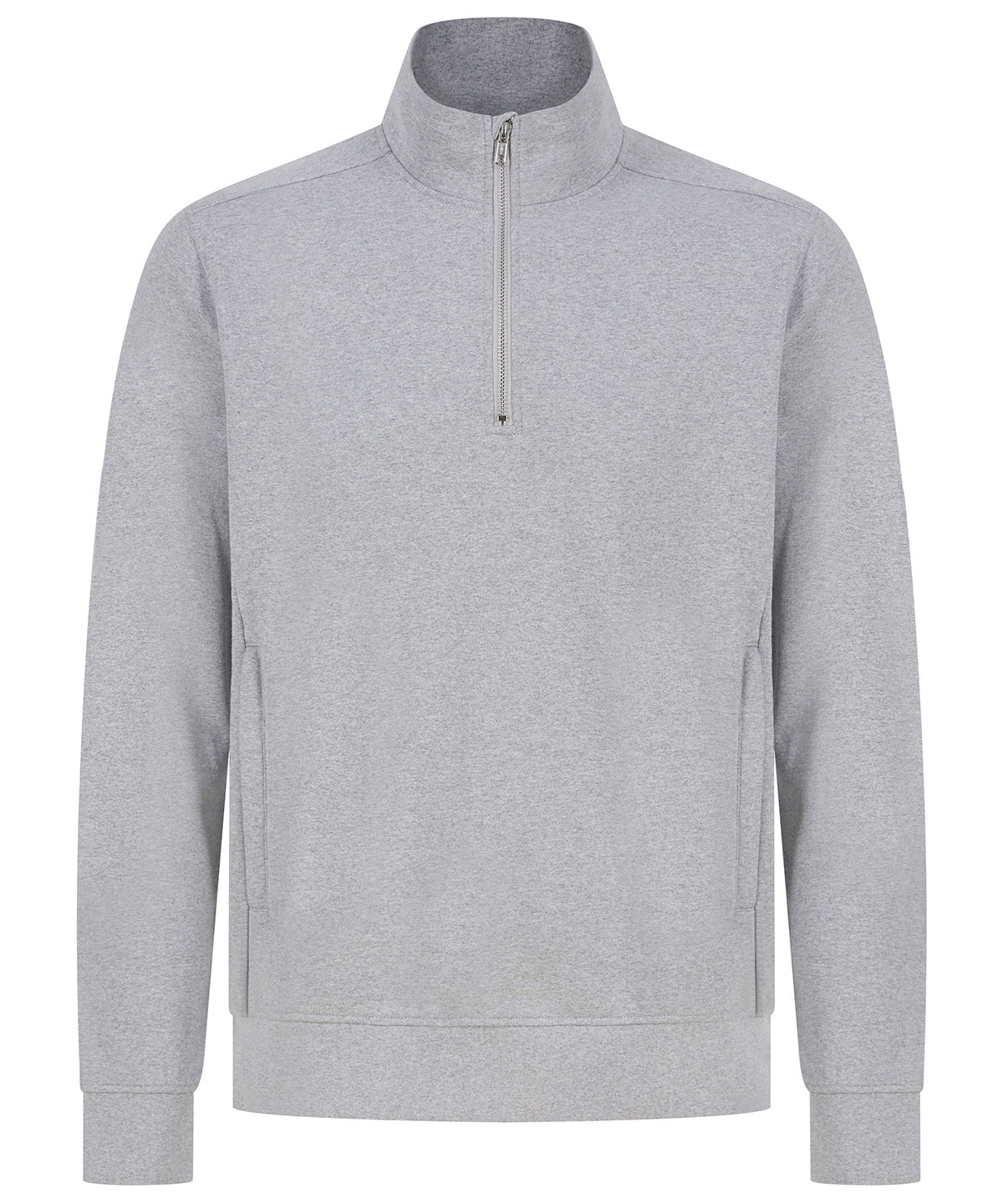 Heather Grey Unisex sustainable zip sweatshirt