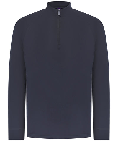 ¼ zip top with wicking finish