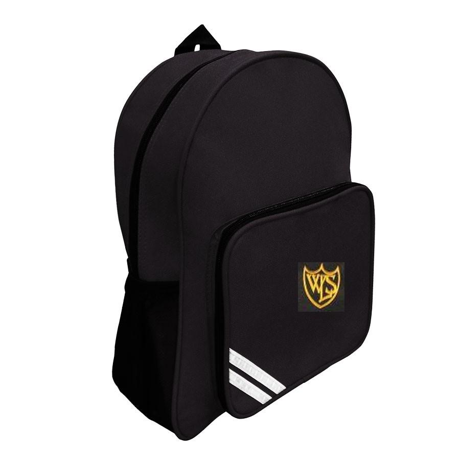 West Leigh - Black Bookbag, Swim Bag & Backpacks with School Logo - Schoolwear Centres | School Uniform Centres