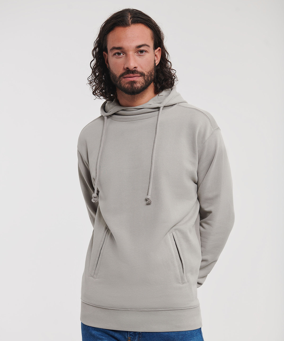 Pure organic high collar hooded sweatshirt