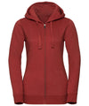 Women's authentic melange zipped hood sweatshirt