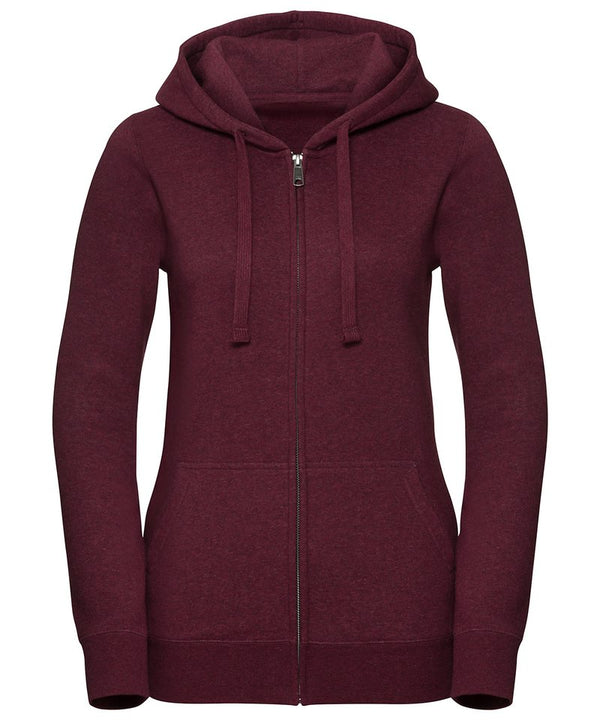 Women's authentic melange zipped hood sweatshirt