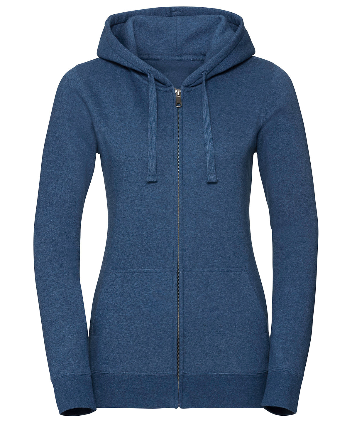 Women's authentic melange zipped hood sweatshirt