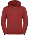 Authentic melange zipped hood sweatshirt