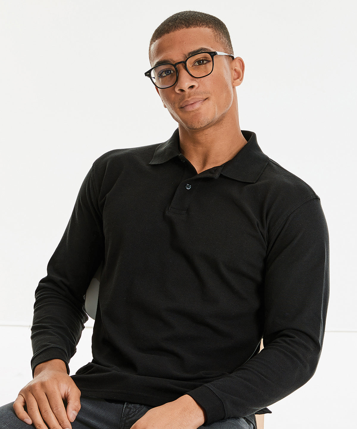 Long sleeve classic cotton polo