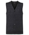 V-neck sleeveless knitted cardigan